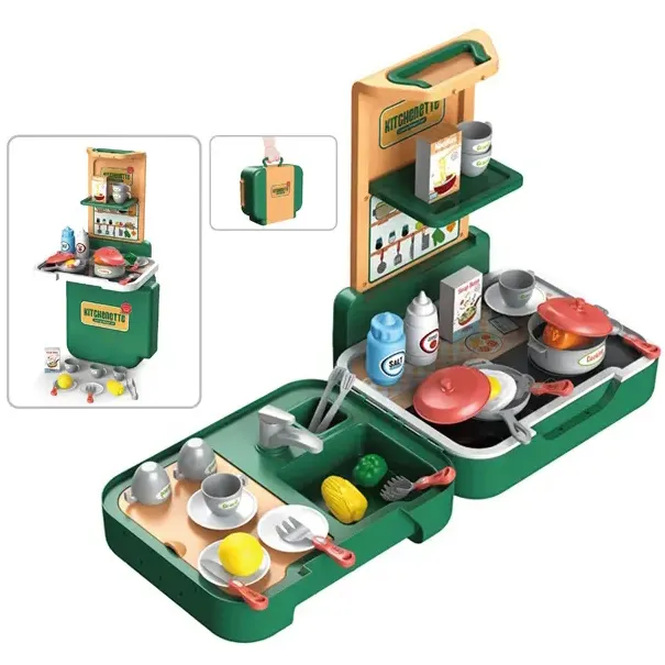Hot Sale 41pcs Briefcase Toy Pretend Play Cooking Set Kitchen Toys For Kids