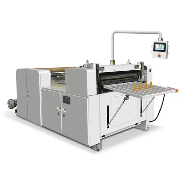 Máquina HQJ-800B de corte de papel para publicidad, rollo de papel no tejido, automática, para bolsas de papel
