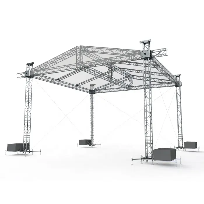 Truss de aluminio ligero con techo para exhibición de escenario Grande Truss de aluminio