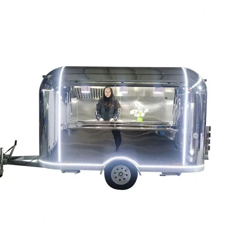 Hot dog küçük kahve dondurma otomatı sepeti restoran mobil hızlı airstream gıda römork kamyon satılık