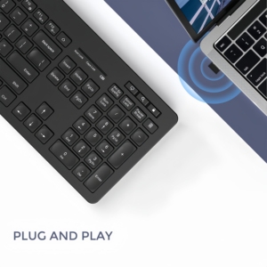 2.4GHz <strong>Wireless</strong> Quiet <strong>Keyboard</strong> <strong>Mouse</strong> with USB Receiver, Full Size Cute <strong>Wireless</strong> <strong>Keyboard</strong> for Windows Laptop <strong>Computer</strong> Desktop - Product Image 2