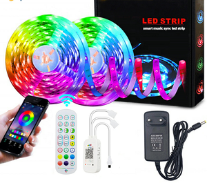 Tcwin RGB LED Smart Strip Light Kit 12V 5m 10m IR 24 teclas Control remoto App Music Controller IP20 IP65 Impermeable AI Led Pro - Product Image 5
