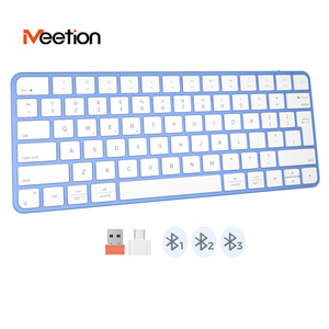 Meetion Ikey K210 Conexión de modo dual Teclado inalámbrico USB Bluetooth para iMac Laptop Computer Tablet-Multi-System Recargable