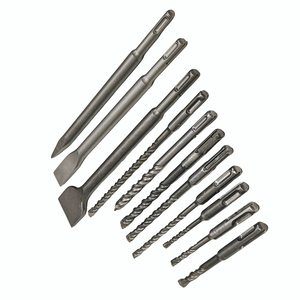 Juego de 11 brocas de martillo rotativo SDS-Plus y cincel para mampostería, juego de herramientas profesionales para demolición de paredes de ladrillo y rocas-001 - Product Image 1
