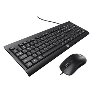 HPKM100有線キーボードとマウスセットミュートキーボードとマウスラップトップオフィスゲームユニバーサル104キー - Product Image 1