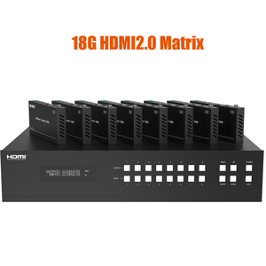 8x8 4K UHD 18Gbps <strong>HDMI</strong> and HDBaseT <strong>Matrix</strong> Switch with Bi-directional IR/Advance EDID and Downscaling - Product Image 2