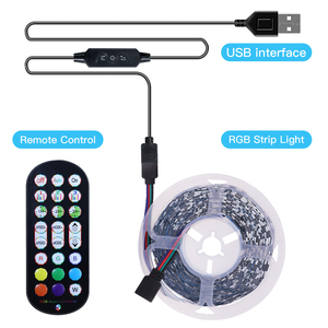 5V USB 5050 RGBIC LEDストリップライトストリング3キーコントロールPcTVバックライト5mホリデーデコレーション - Product Image 4