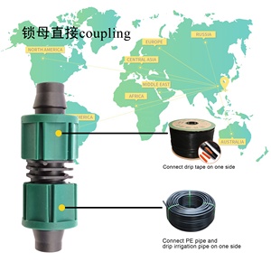 หยดชลประทาน HDPE Coupling 1/2นิ้วสากลร่วม Dripper อุปกรณ์การบีบอัดพลาสติกฟิตติ้งเกลียว - Product Image 3