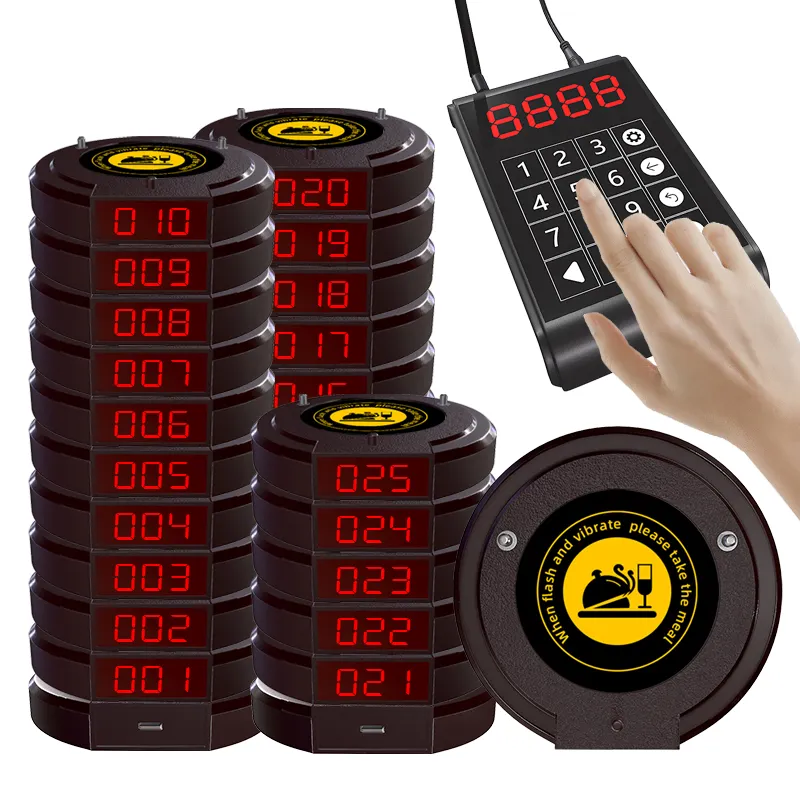 Wholesale Guest Pager Queuing Call Equipment Wireless Cheap Restaurant Coaster Pager Wireless Paging System