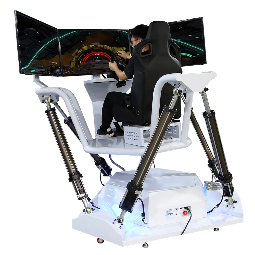 Simulateur de jeu de course de voiture dynamique, équipement d'intérieur d'origine à 3 écrans, pièces