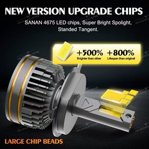 หลอดไฟหน้ารถยนต์ LED ชิป4675ดวงสำหรับ IP67รถยนต์30000lm N6 881 HB3 9005พร้อมระบบไฟส่องสว่างอัตโนมัติแบบ Canbus - Product Image 6