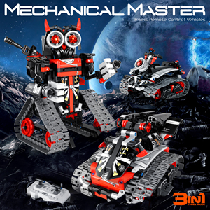 Huiye 4 Channel Kids 3 in 1 Diy <strong>Assemble</strong> Rc Car Deformation Building Block Remote Control Stunt <strong>Programming</strong> Toys Robots for Kids - Product Image 2