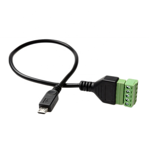 Micro USB Male <strong>Socket</strong> To 5 Pin Screw <strong>Terminal</strong> <strong>Block</strong> Connector Adapter USB Cable <strong>Terminal</strong> <strong>Plug</strong> With Shield Connector - Product Image 3