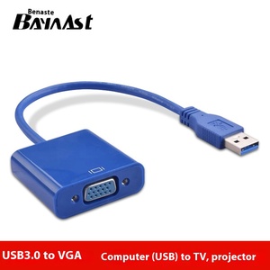 Adaptador de interfaz de proyector de gráficos externos USB3.0 VGA HD Cable niquelado 1,5 m/3m/5M 60Hz 1080p Adaptador USB VGA Video HDTV - Product Image 6