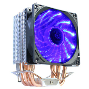 6ピン銅管RGB LED CPUラジエーターデスクトップコンピュータ用1366 X79 X99マザーボードサイレント12V冷却ファンCPUクーラーヒートシンク - Product Image 1