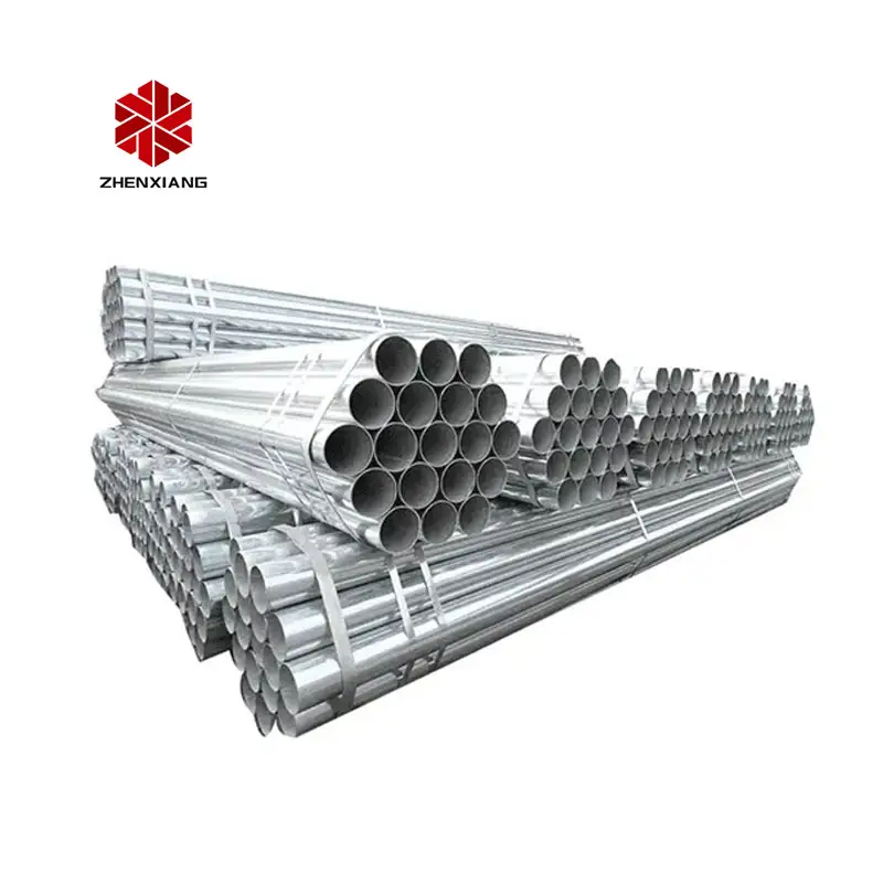 Tubos redondos de acero galvanizado exterior 1mm/2mm/2,7mm de espesor Tubo de hierro de acero sin costura GI pregalvanizado