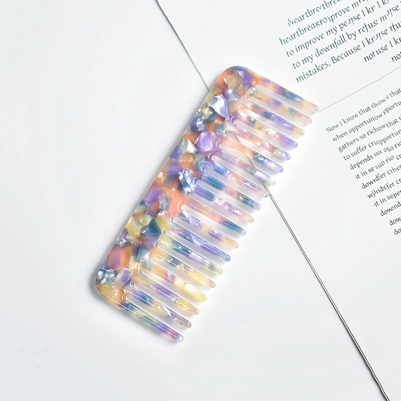 purple blue pattern acetic acid comb