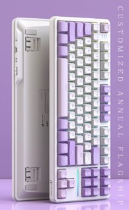 Teclado mecánico inalámbrico retroiluminado 87 teclas ratón inalámbrico y teclado tres modos BT tallado personalizado para juegos de escritorio - Product Image 3