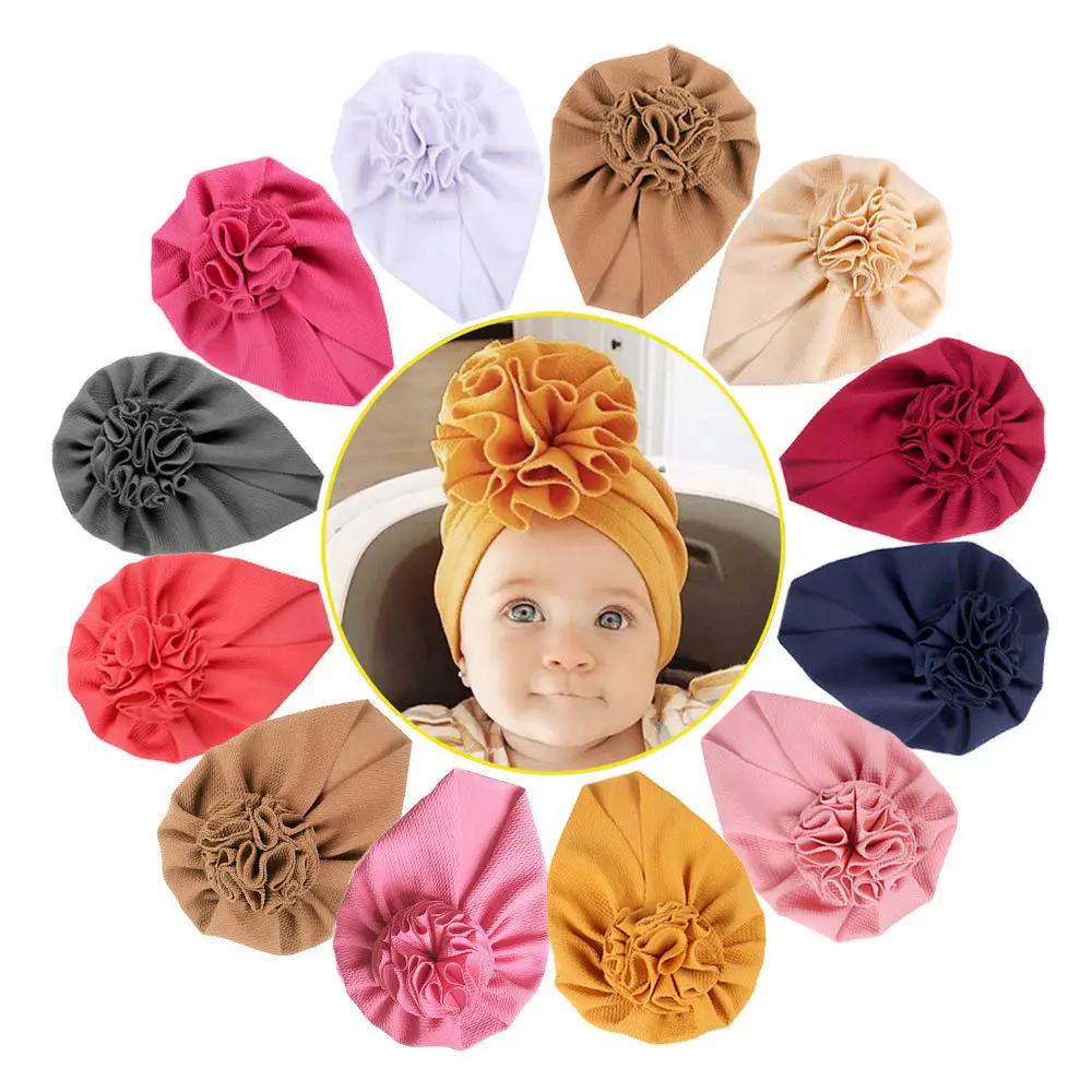 Chapeau doux pour bébé fille, nouvelle collection de mignonnes motifs de fleurs, Turban infantile pour nouveau-né, couvre-chef pour enfants