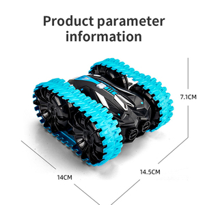 MJ รถสตั๊นท์บังคับระยะไกล2.4GHz,รถสะเทินน้ำสะเทินบกหมุนได้360องศาสองด้าน4WD RC Stunt สำหรับเด็ก - Product Image 3