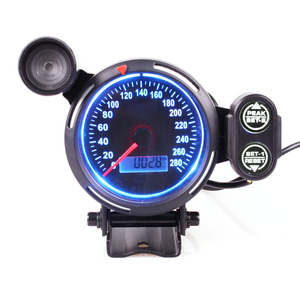 มาตรวัดความเร็ว80มม. 3.75นิ้วพร้อมไฟกะสีแดง MPH KMH จอแสดงผล LED - Product Image 1