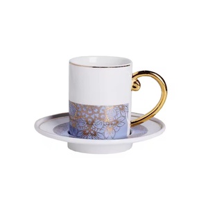 潮州瓷器浮雕贴花现代设计土耳其咖啡杯套装6件 - Product Image 5