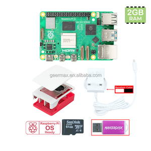 Raspberry-Pi5, 2GB de memoria RAM, placa única, kit de inicio de escritorio completo, original, 5, 2G, placas de desarrollo
