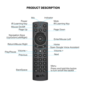 G20S PRO Mini Smart Air Mouse Fernbedienung 2.4G Wireless-Fernbedienung mit IR-Lern-Sprach fernbedienung für Android TV BOX PC