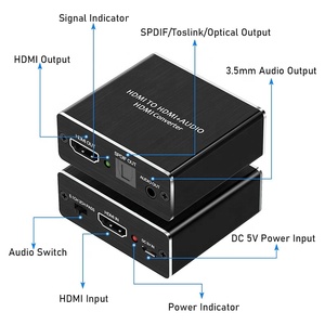 高质量4Kx2K HDMI音频提取器至HDMI 2CH 5.1ch光学音频<span class=keywords><strong>Spdif</strong></span>至link提取器HDMI转换器