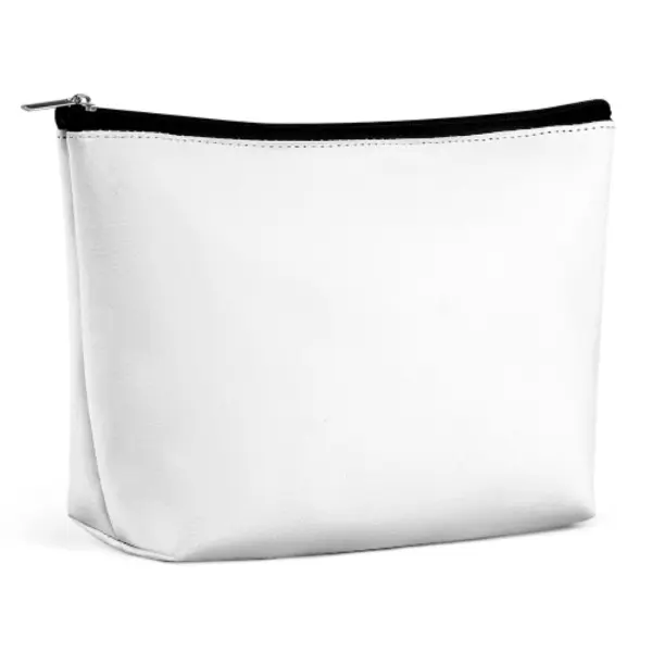 Borsa cosmetica per sublimazione in bianco all'ingrosso con stampa personalizzata in pelle sintetica per il trucco borse con cerniera per Make Up Bag