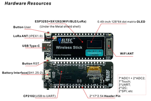 Heltec V3 ESP32ワイヤレススティックOLEDディスプレイUSB C Wi-Fi LoRaWAN Arduino RF回路設計通信ネットワーク製品用 - Product Image 3