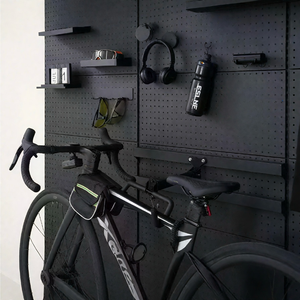 Trắng kết hợp Pegboard Wall Mount hiển thị Organizer với đứng cho tường lưu trữ - Product Image 1