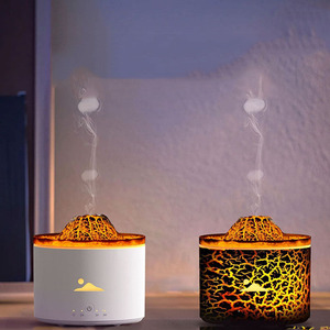 350ml 3D umidificatore ad ultrasuoni aria fiamma diffusore olio essenziale meduse Aroma vulcanico diffusore per uso domestico 1 anno di garanzia - Product Image 3