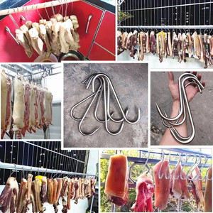 Thép không gỉ butcher thịt Móc cho treo nóng và lạnh hút butchering săn bắn nhà bếp đậm và dài S móc - Product Image 2