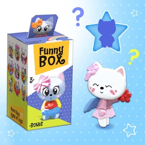 子供のための秘密のプレゼント面白いボックスレインボーキティブラインドボックスプラスチックおもちゃフィギュアセット誕生日プレゼントボックス付き - Product Image 2