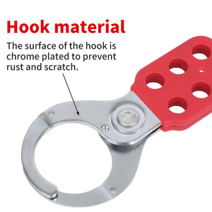 QVAND sécurité industrielle acier 6 trous ciseaux moraillon dispositif de verrouillage groupe verrouillage moraillon Tagout pour la sécurité électrique - Product Image 3