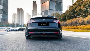 N & C yeni stil ABS malzeme parlak siyah 6 farklı stilleri Tesla Model3 arka difüzör için arka difüzör vücut kiti - Product Image 6