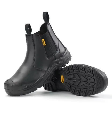 En stock Bottes de sécurité en acier CE anti-écrasement antistatique Bottes de sécurité à lèvres Bottes de travail Chaussures de sécurité