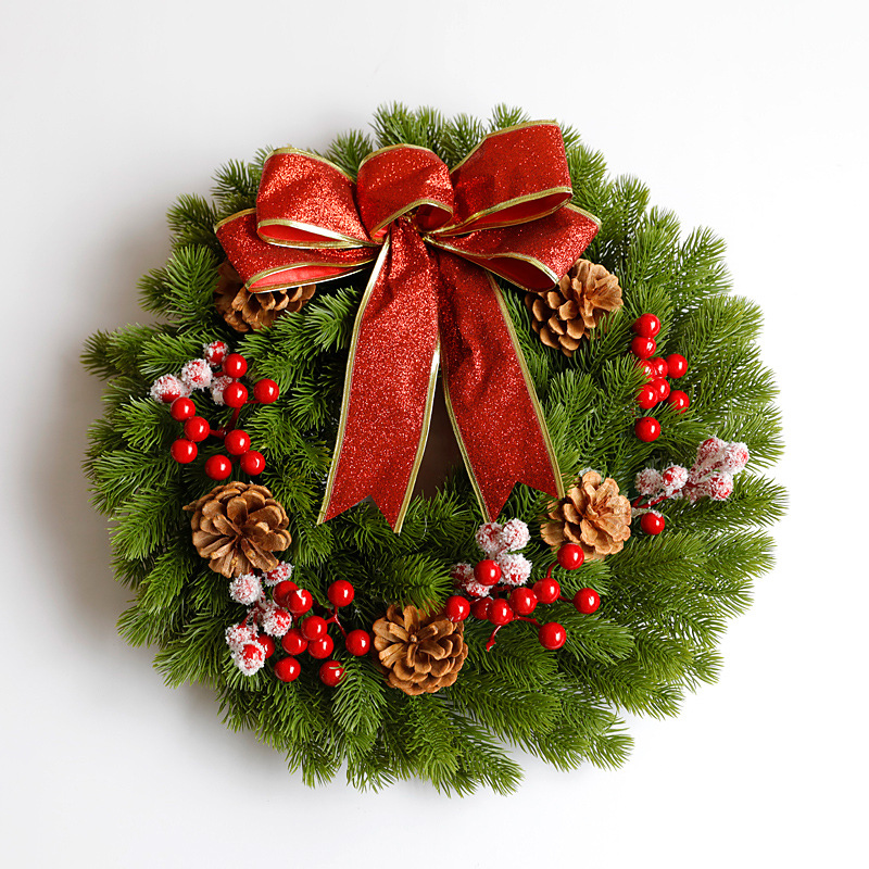 Red Berry & White Flower Wreath