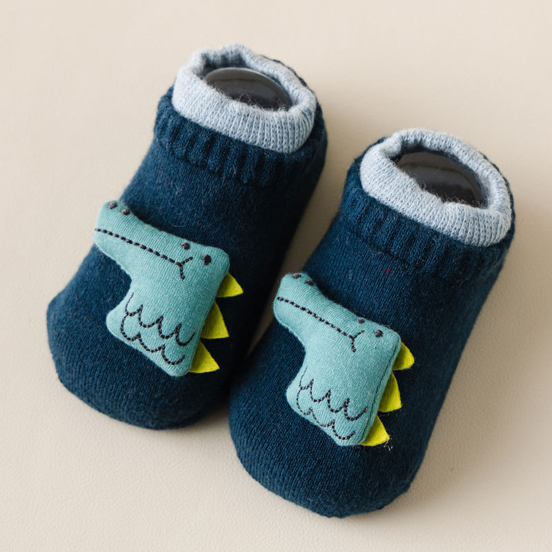 Dinosaure bleu foncé-s adapté à la longueur du pied 9-12cm
