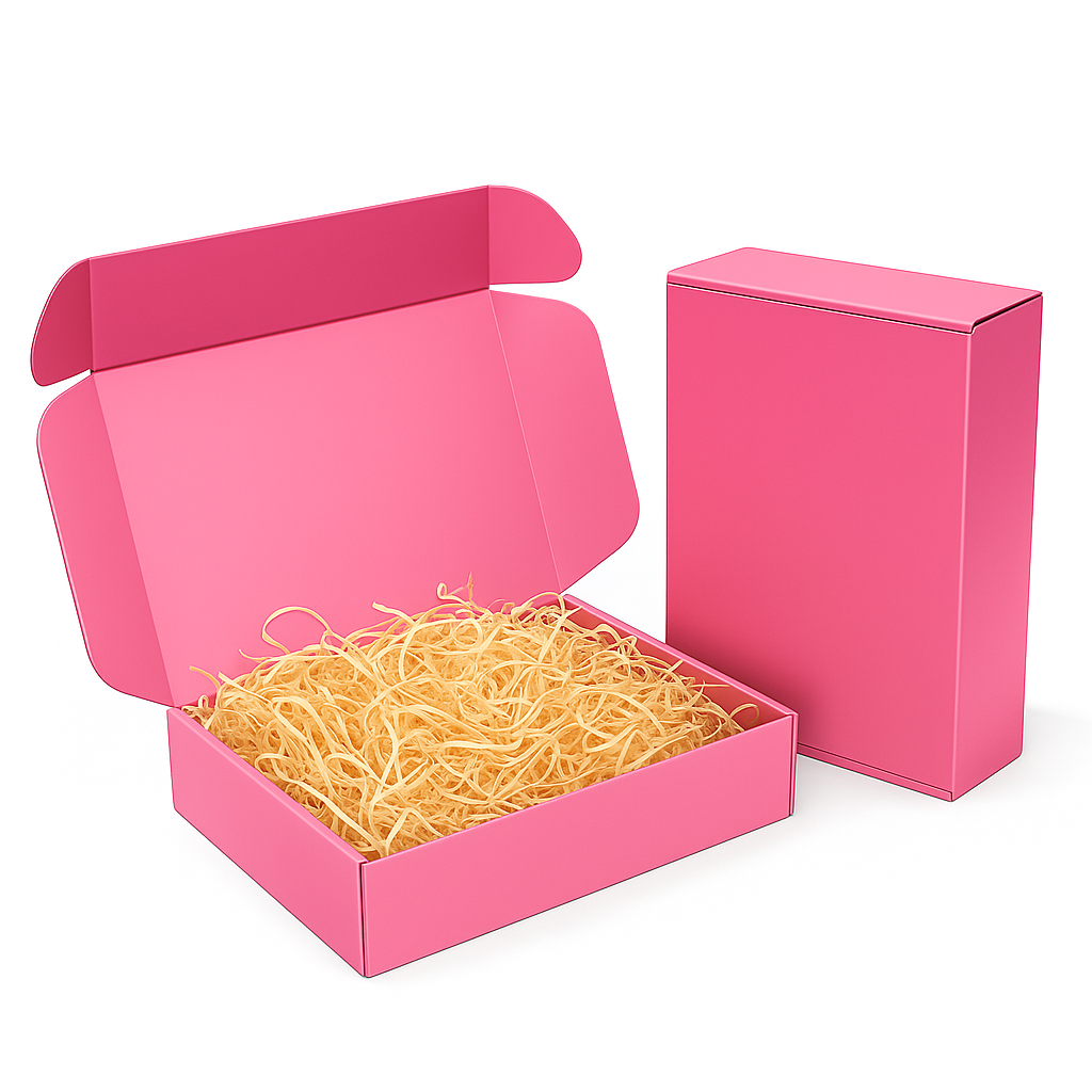 cajas de embalaje rosa