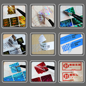 Benutzer definierte gefälschte Hologramm aufkleber PET-Material mit einzigartigen Codes und dynamischen Mustern für Promotion Void Label - Product Image 6