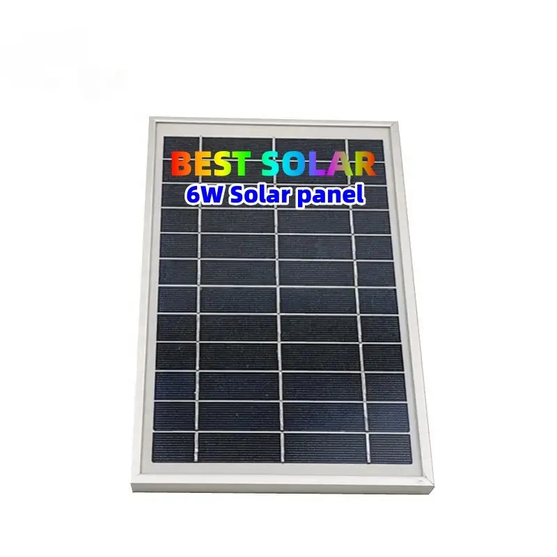 O quadro de alumínio portátil 6V 6W 10W moderou o vidro laminado fotovoltaico do painel solar mini carregador solar do módulo
