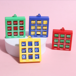 XO Tic-tac-toe Key Chain Cross Border Puzzle Rotating <strong>Game</strong> Cross Well <strong>Game</strong> Circle Cross Chess Pendant Gift Toy - Product Image 4