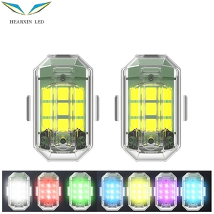 ไฟแฟลช LED เครื่องบินควบคุมระยะไกล,ไฟแฟลชตำแหน่งไร้สาย RC Fix ปีกเครื่องบินเครื่องบินเฮลิคอปเตอร์ไฟเตือน - Product Image 1