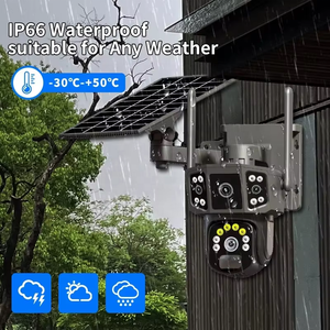 工厂价格4MP高清4G WIFI双镜头闭路电视摄像机运动检测太阳能PTZ sim卡低功耗电池网络摄像机 - Product Image 3