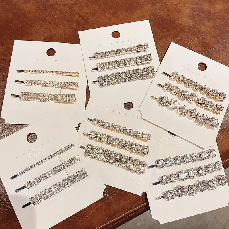 Opale di cristallo perni di capelli con diamante scintillante pin di bobby realizzato in lega per le donne per le ragazze di nuovo alla moda unico bling bobby pins