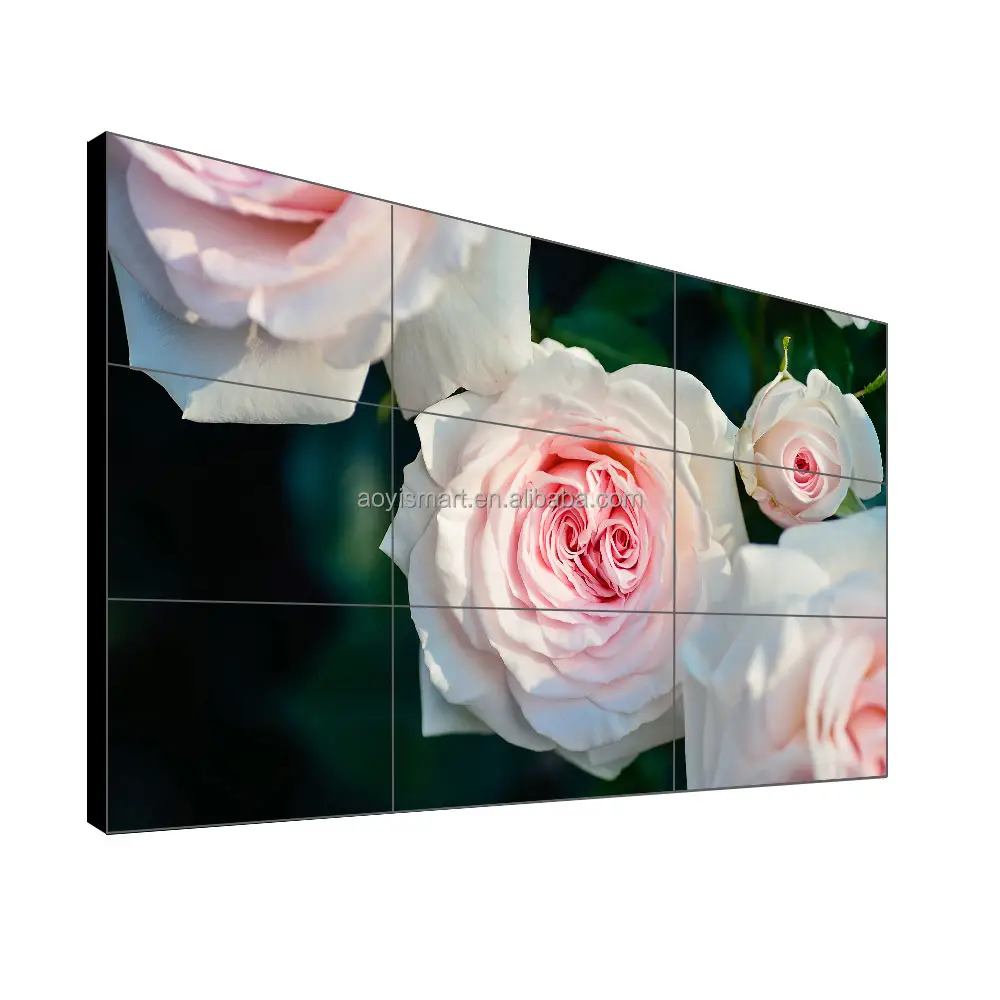 Écran d'épissure LCD d'affichage mural 46 pouces 55 pouces, lunette 1.8 3.5mm, écran d'épissure vidéo interactif