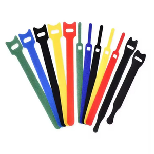 Cinta adhesiva de gancho y bucle de nailon de poliéster con cable ajustable para gestión de cables coloridos - Product Image 3