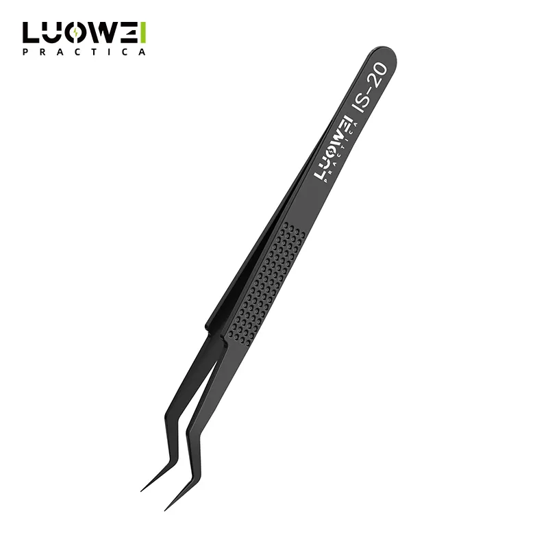 Luowei Is-20 Chip Plaatsing Tin Positionering Roestvrijstalen Pincet Hoge Hardheid Precieze Klemdraad Reparatie Tool